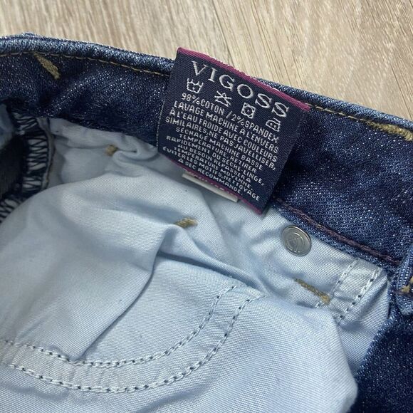 Vigoss Jeans Womens 24x28 (Fits 26x27) The Chelsea Skinny Distress‎ Fray Blue - Picture 10 of 15